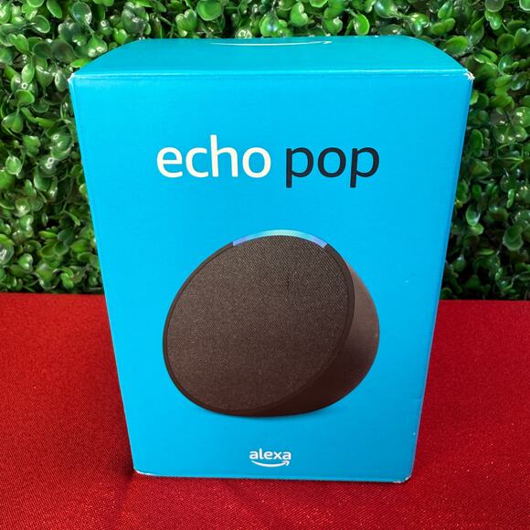 Amazon Echo Pop Bluetooth Smart Speaker Charcoal Black Gift New Open Box - Picture 2 of 8